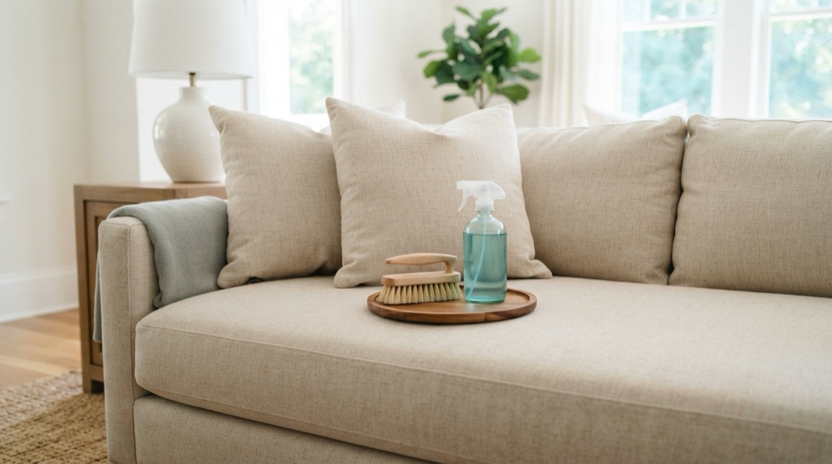 How to Clean a Fabric Sofa Without Ruining It — Elite House Cleaning guide